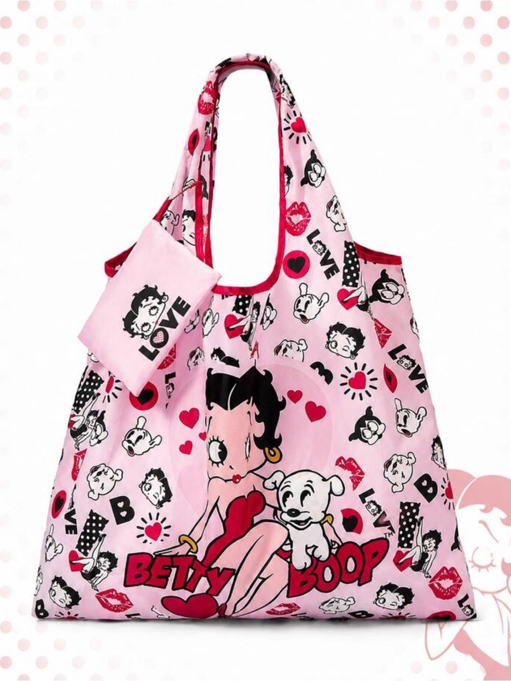 Betty Boop Powder Pink Graphic Tote Bag NEW 🏷️